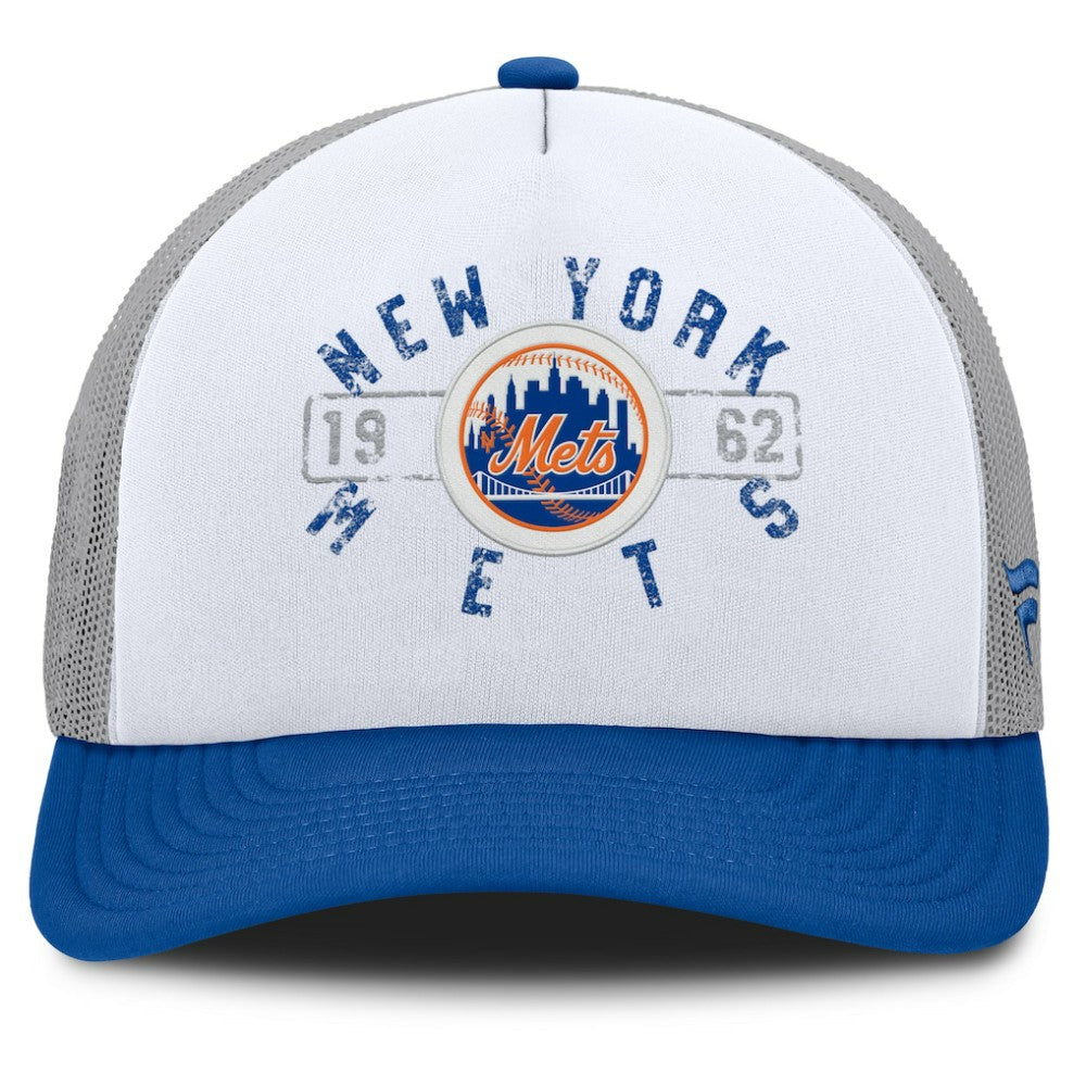 New York Mets Fanatics Designated A-Frame Foam Front Trucker Adjustable Hat | MLB Shop