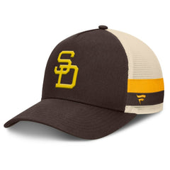 San Diego Padres Fanatics Inherited Side Stripe Trucker Adjustable Hat | MLB Online