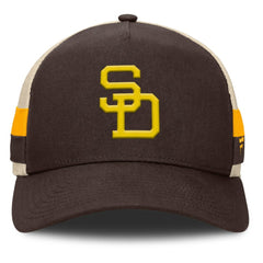 San Diego Padres Fanatics Inherited Side Stripe Trucker Adjustable Hat | MLB Online