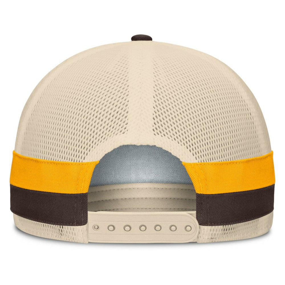 San Diego Padres Fanatics Inherited Side Stripe Trucker Adjustable Hat | MLB Online