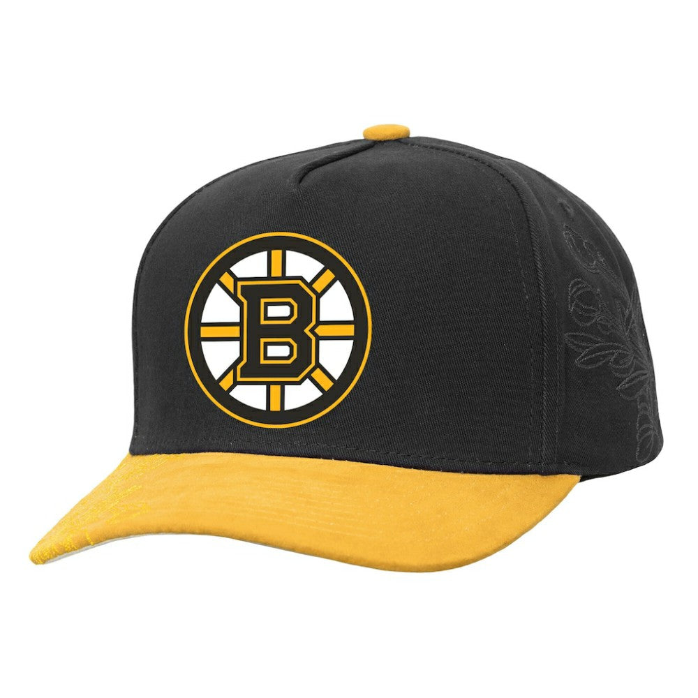 Boston Bruins Mitchell & Ness May Flowers Pro Crown Adjustable Hat On Sale