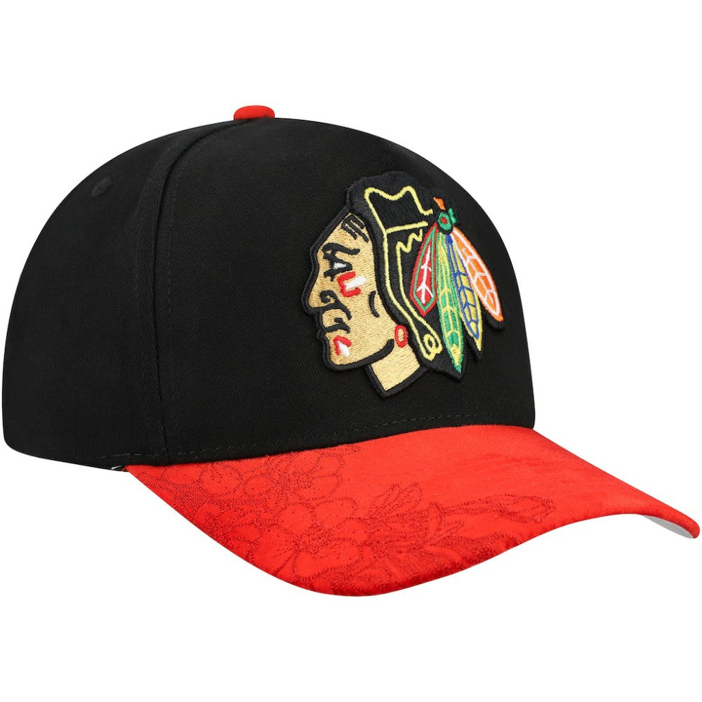 Chicago Blackhawks Mitchell & Ness May Flowers Pro Crown Adjustable Hat Discount