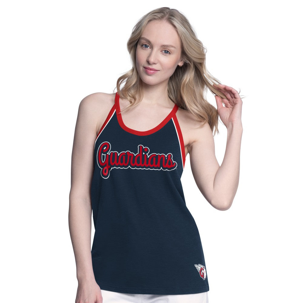 Cleveland Guardians G-III 4Her by Carl Banks Women's Curveball Racerback Tank Top | MLB On Sale