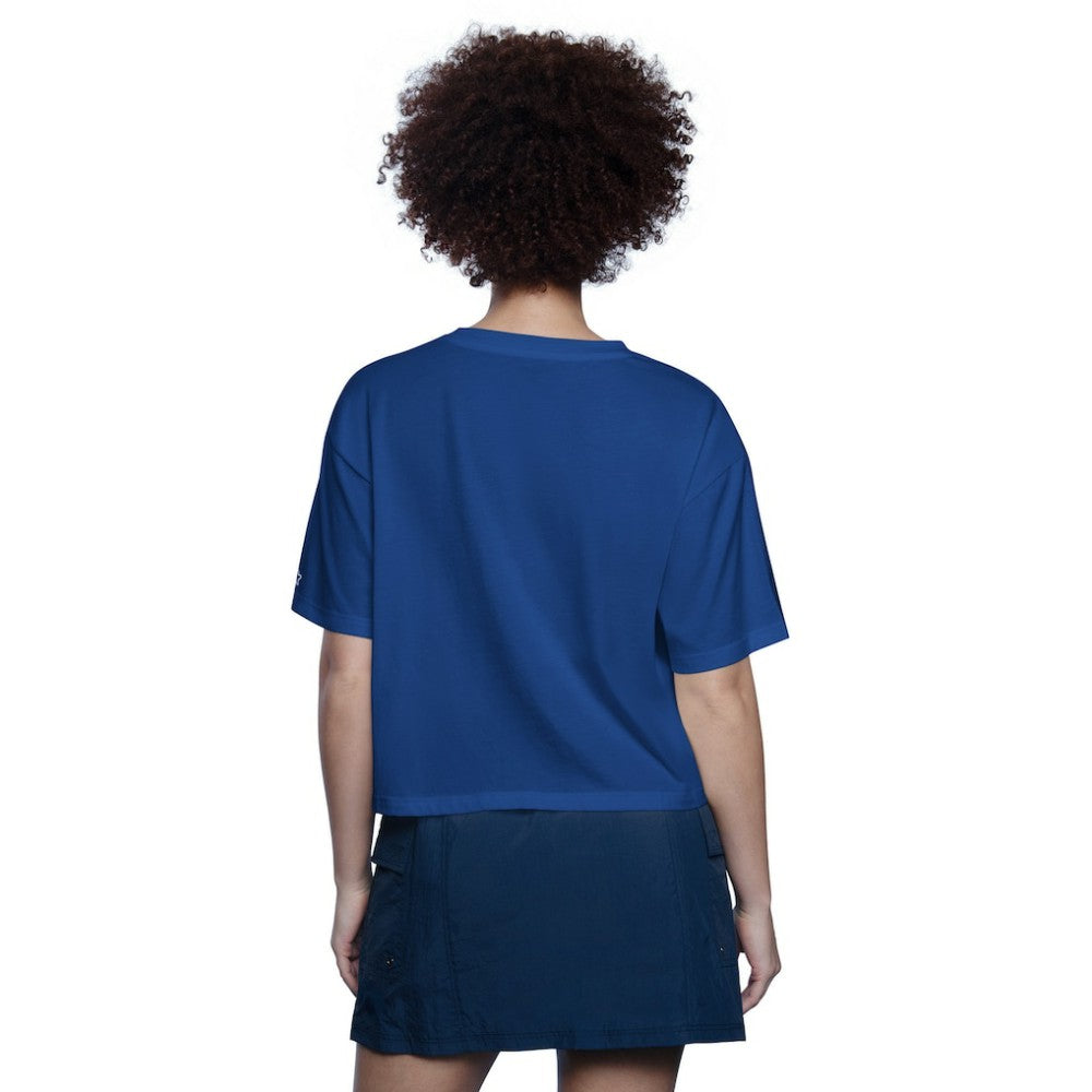 Chicago Cubs Starter Women's Play the Ball Boxy Cropped T-Shirt | MLB Outlet