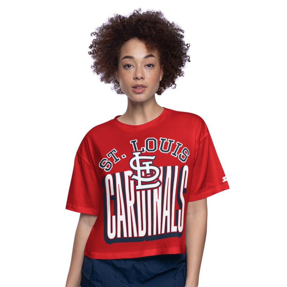 St. Louis Cardinals Starter Women's Play the Ball Boxy Cropped T-Shirt | MLB Online