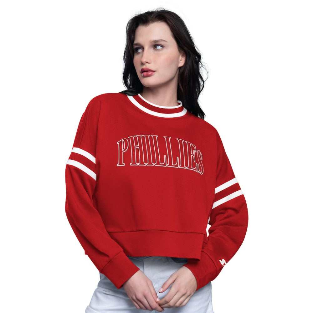 Philadelphia Phillies Starter Women's Power Play Cropped Pullover Sweatshirt | MLB Shop