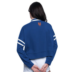 New York Mets Starter Women's Power Play Cropped Pullover Sweatshirt | MLB New