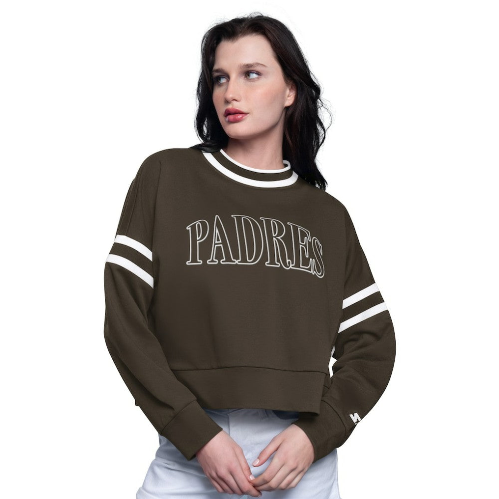 San Diego Padres Starter Women's Power Play Cropped Pullover Sweatshirt | MLB Shop