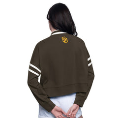 San Diego Padres Starter Women's Power Play Cropped Pullover Sweatshirt | MLB Shop