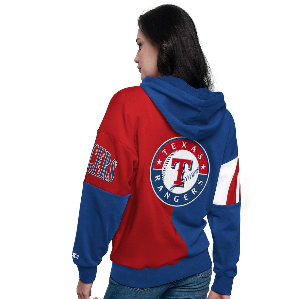 Texas Rangers Starter Women's Curve Ball Full Zip Hoodie Sweatshirt | MLB Discount