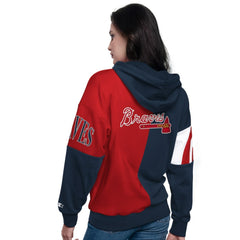 Atlanta Braves Starter Women's Curve Ball Full Zip Hoodie Sweatshirt | MLB Sale