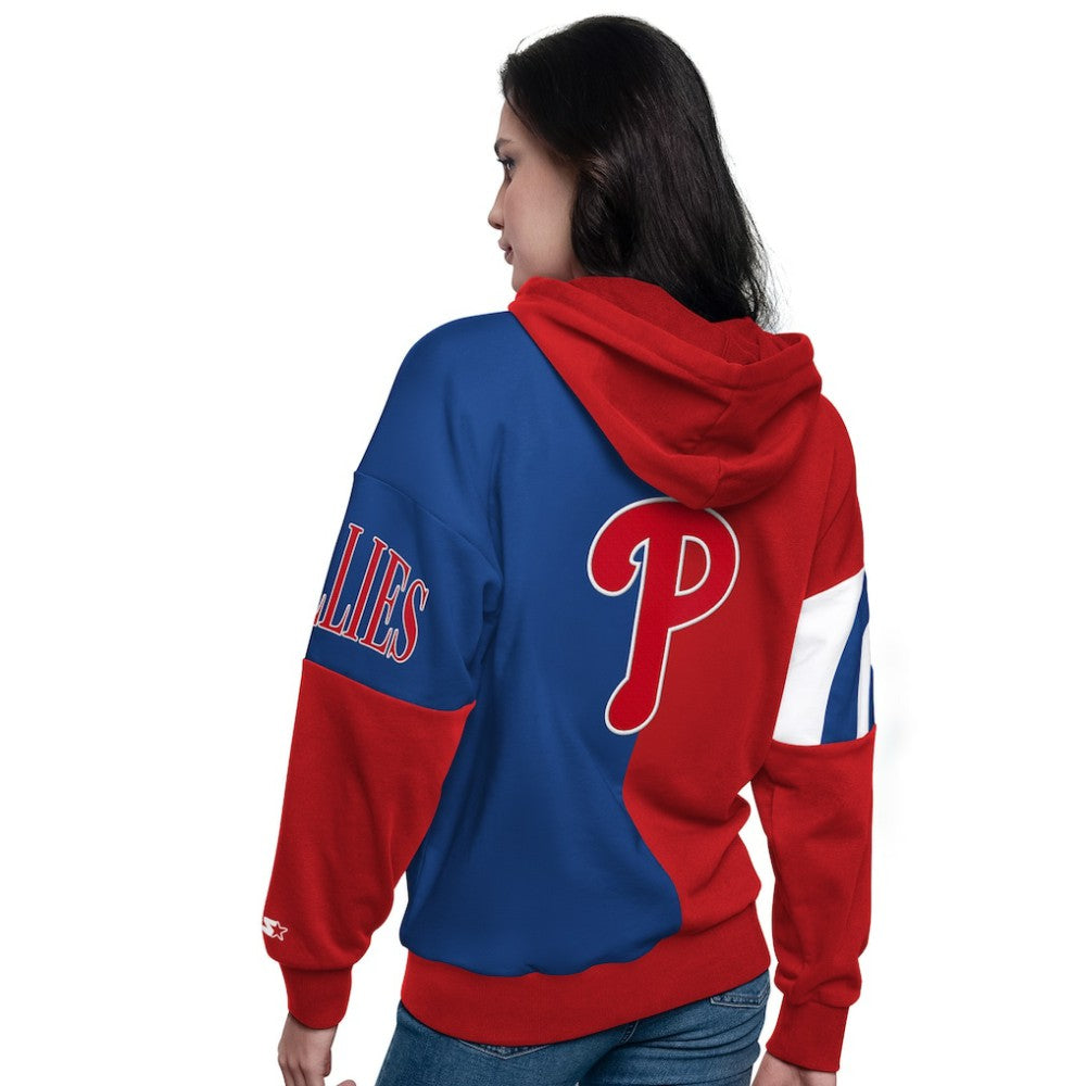Philadelphia Phillies Starter Women's Curve Ball Full Zip Hoodie Sweatshirt | MLB For sale