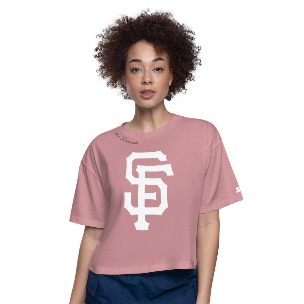 San Francisco Giants Starter Women's Play the Ball Boxy Cropped T-Shirt | MLB Online