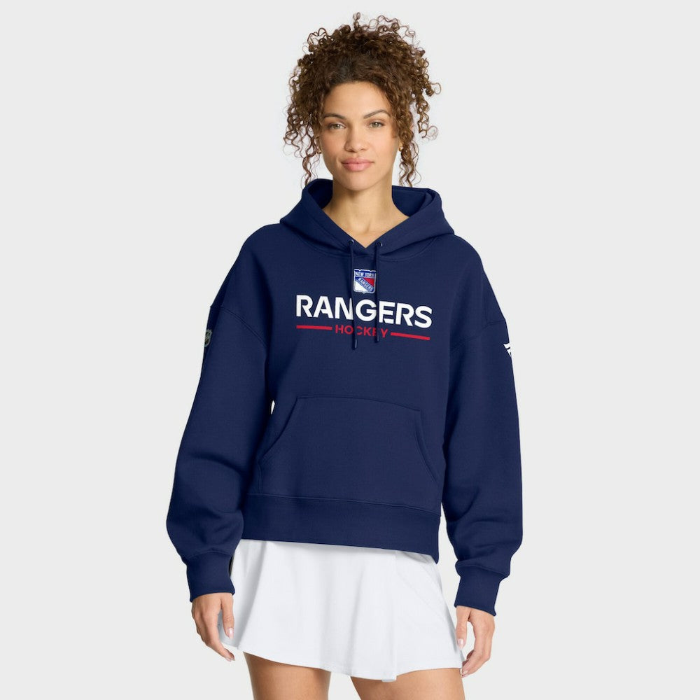New York Rangers Fanatics Women's Authentic Pro Primary Pullover Hoodie For Sale