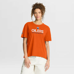 Edmonton Oilers Fanatics Women's Authentic Pro Primary T-Shirt For Sale