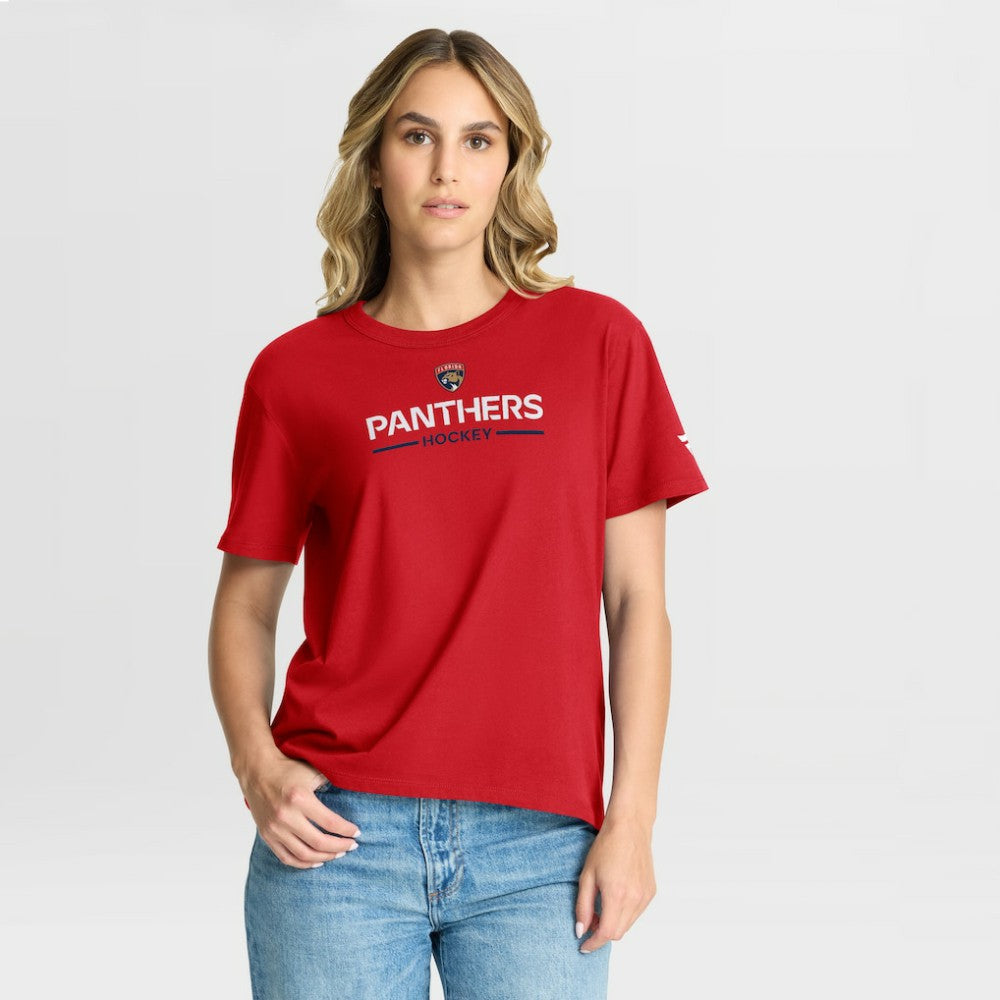 Florida Panthers Fanatics Women's Authentic Pro Primary T-Shirt On Sale