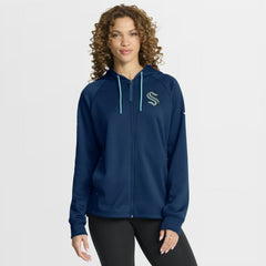 Seattle Kraken Fanatics Women's Authentic Pro Rink Raglan Full-Zip Hoodie Outlet