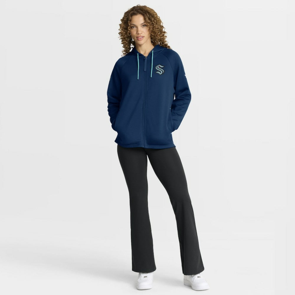 Seattle Kraken Fanatics Women's Authentic Pro Rink Raglan Full-Zip Hoodie Outlet