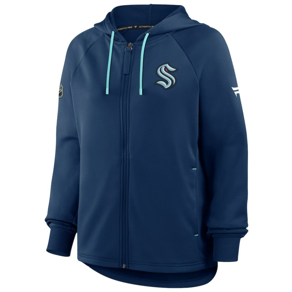 Seattle Kraken Fanatics Women's Authentic Pro Rink Raglan Full-Zip Hoodie Outlet