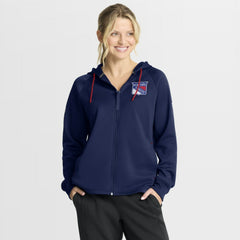 New York Rangers Fanatics Women's Authentic Pro Rink Raglan Full-Zip Hoodie Outlet