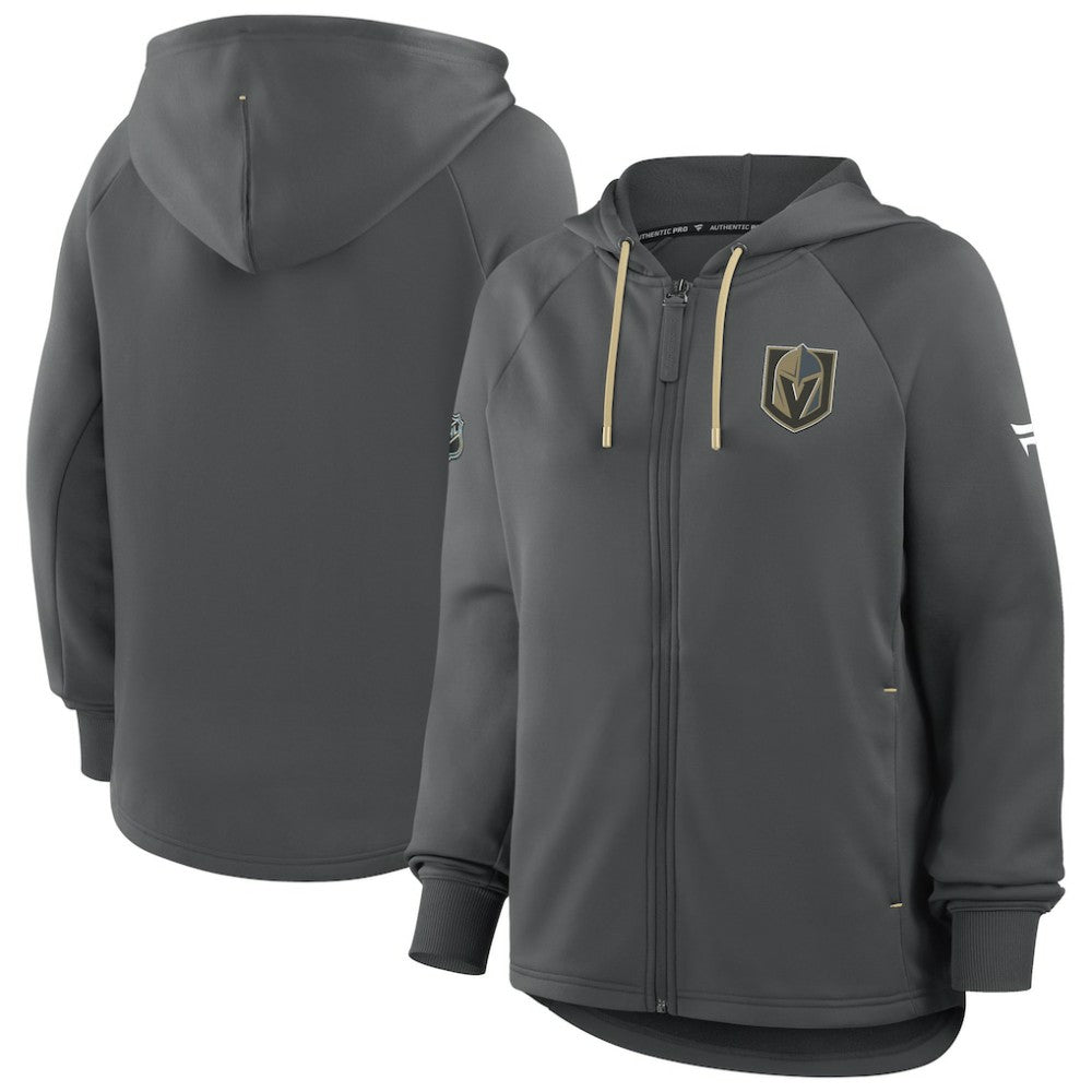 Vegas Golden Knights Fanatics Women's Authentic Pro Rink Raglan Full-Zip Hoodie On Sale