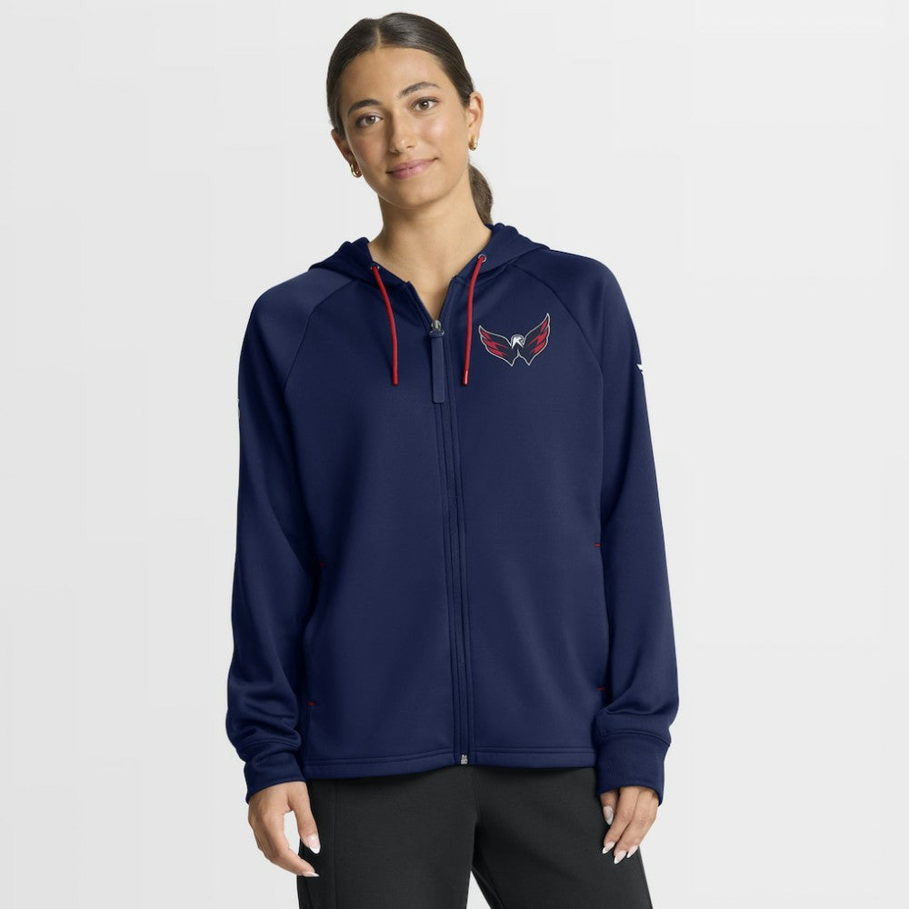 Washington Capitals Fanatics Women's Authentic Pro Rink Raglan Full-Zip Hoodie Discount