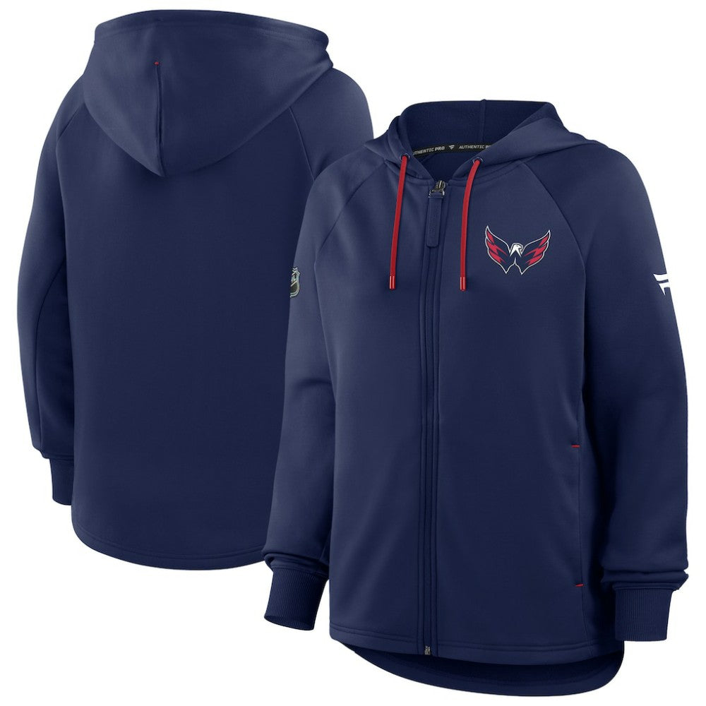 Washington Capitals Fanatics Women's Authentic Pro Rink Raglan Full-Zip Hoodie Discount