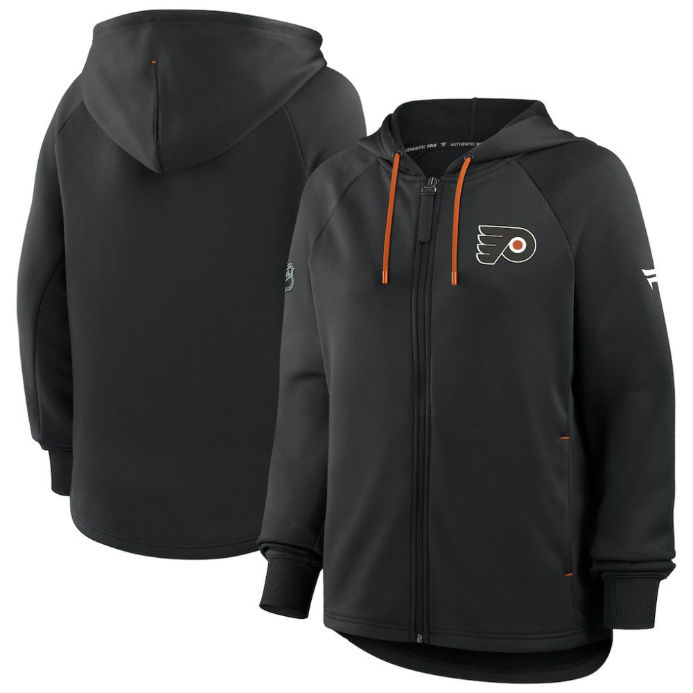 Philadelphia Flyers Fanatics Women's Authentic Pro Rink Raglan Full-Zip Hoodie Discount