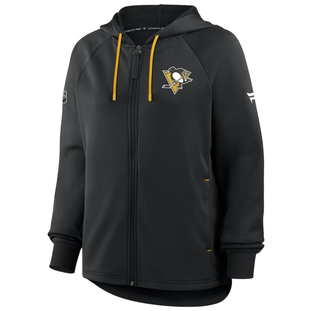 Pittsburgh Penguins Fanatics Women's Authentic Pro Rink Raglan Full-Zip Hoodie Outlet