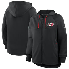 Carolina Hurricanes Fanatics Women's Authentic Pro Rink Raglan Full-Zip Hoodie On Sale