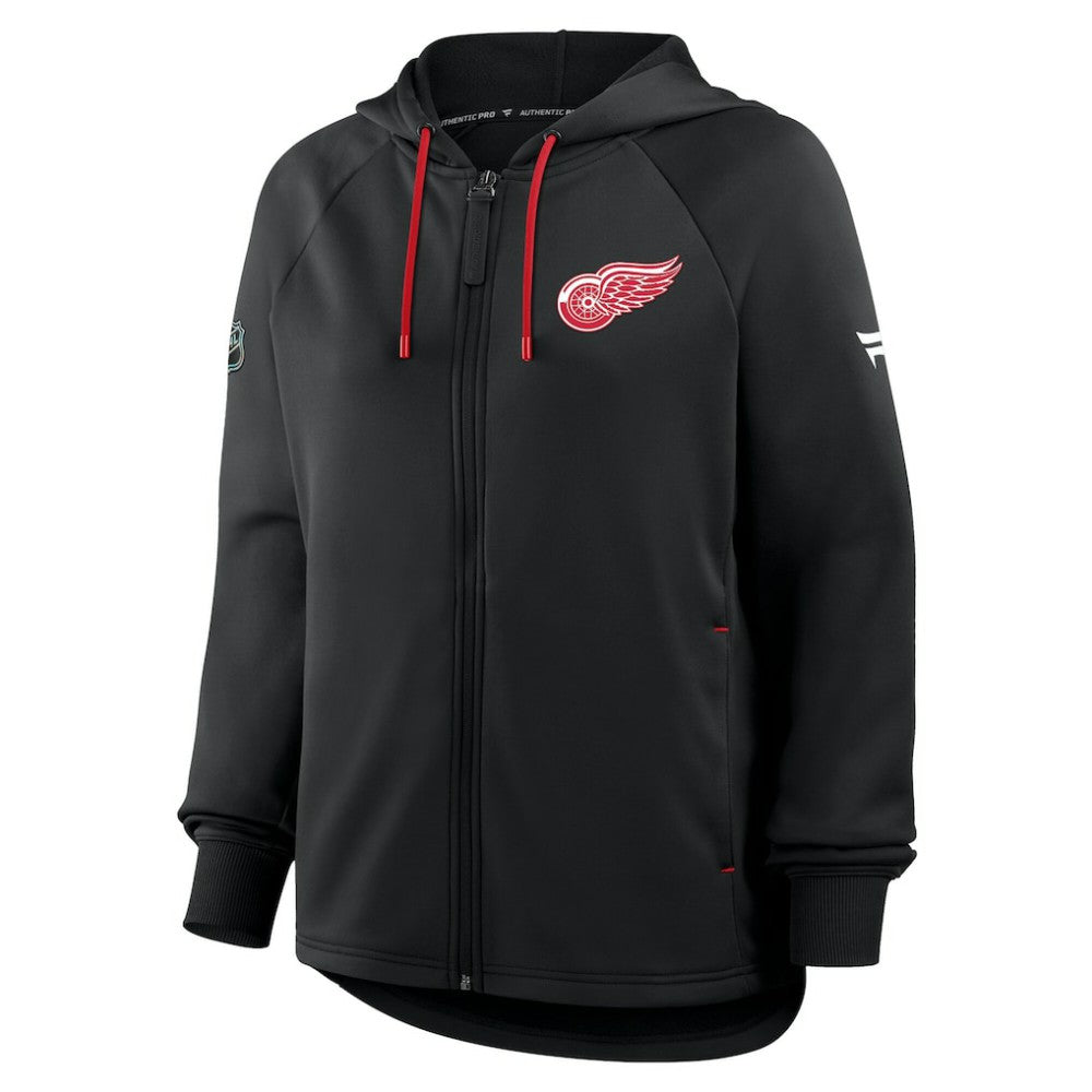 Detroit Red Wings Fanatics Women's Authentic Pro Rink Raglan Full-Zip Hoodie Sale