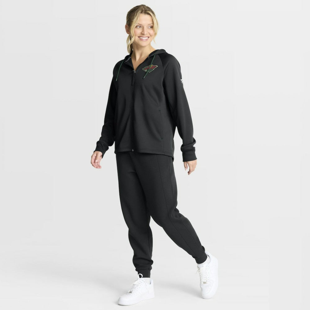 Minnesota Wild Fanatics Women's Authentic Pro Rink Raglan Full-Zip Hoodie On Sale