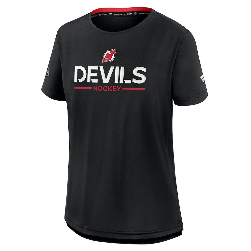 New Jersey Devils Fanatics Women's Authentic Pro Rink Tech T-Shirt Sale