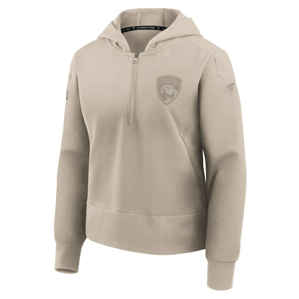 Florida Panthers Fanatics Women's Authentic Pro Road Tri-Blend Quarter-Zip Hoodie Online