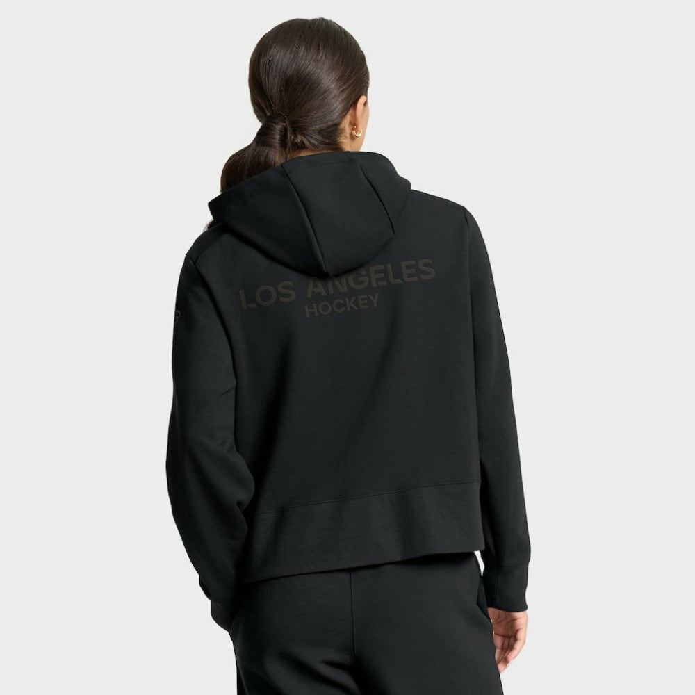 Los Angeles Kings Fanatics Women's Authentic Pro Road Tri-Blend Quarter-Zip Hoodie Outlet