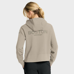 Boston Bruins Fanatics Women's Authentic Pro Road Tri-Blend Quarter-Zip Hoodie Discount