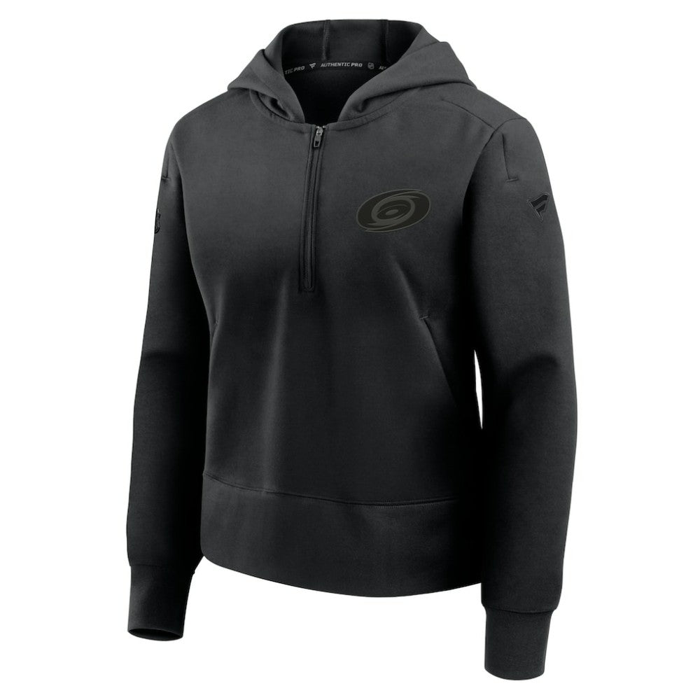 Carolina Hurricanes Fanatics Women's Authentic Pro Road Tri-Blend Quarter-Zip Hoodie Online