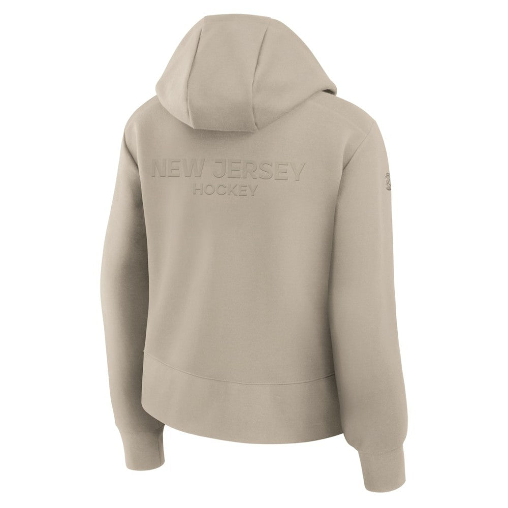 New Jersey Devils Fanatics Women's Authentic Pro Road Tri-Blend Quarter-Zip Hoodie Discount