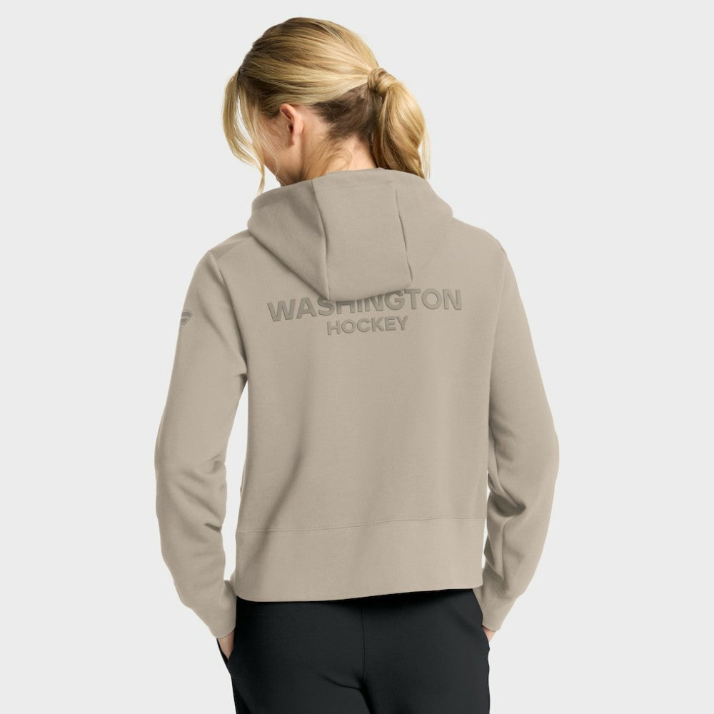 Washington Capitals Fanatics Women's Authentic Pro Road Tri-Blend Quarter-Zip Hoodie Sale