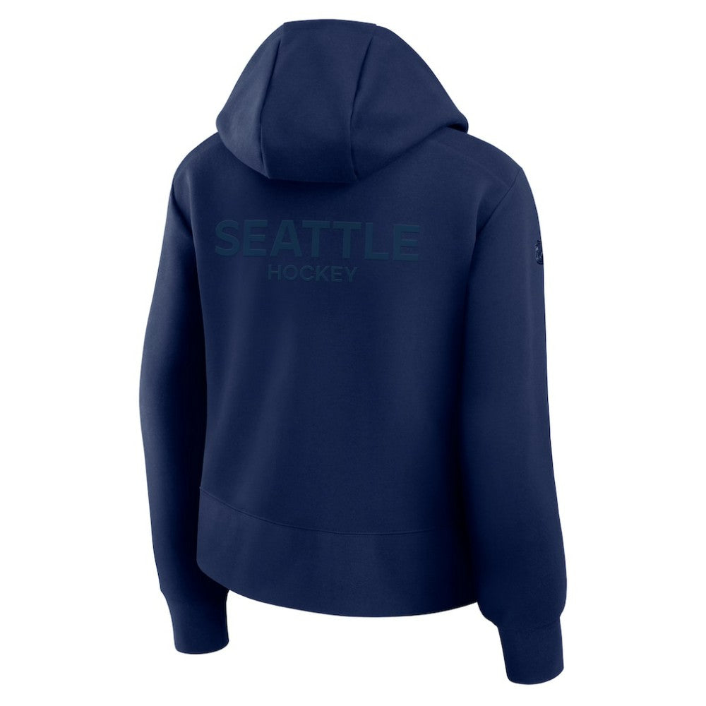 Seattle Kraken Fanatics Women's Authentic Pro Road Tri-Blend Quarter-Zip Hoodie For Sale