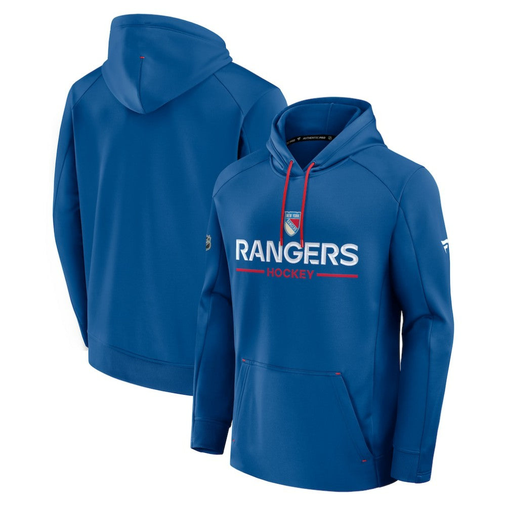 New York Rangers Fanatics Authentic Pro Rink Centennial Hoodie - Blue Discount