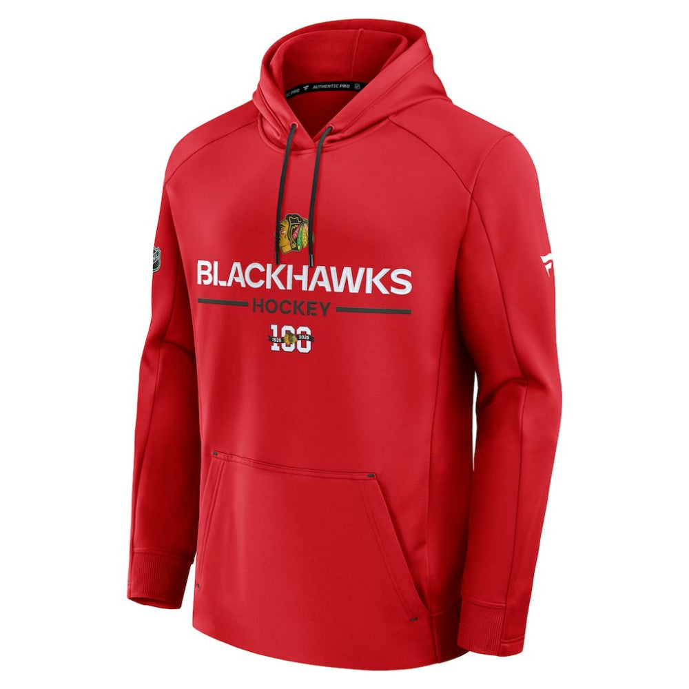 Chicago Blackhawks Fanatics Authentic Pro Centennial Rink Hoodie - Red For Sale