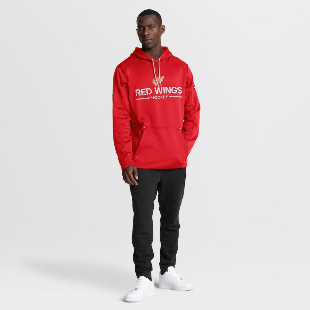 Detroit Red Wings Fanatics Authentic Pro Centennial Rink Hoodie - Red On Sale