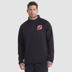 New Jersey Devils Fanatics Authentic Pro Rink Raglan Quarter-Zip Pullover On Sale