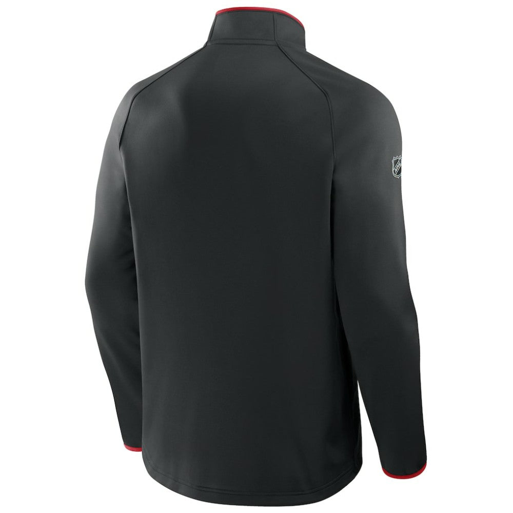 New Jersey Devils Fanatics Authentic Pro Rink Raglan Quarter-Zip Pullover On Sale