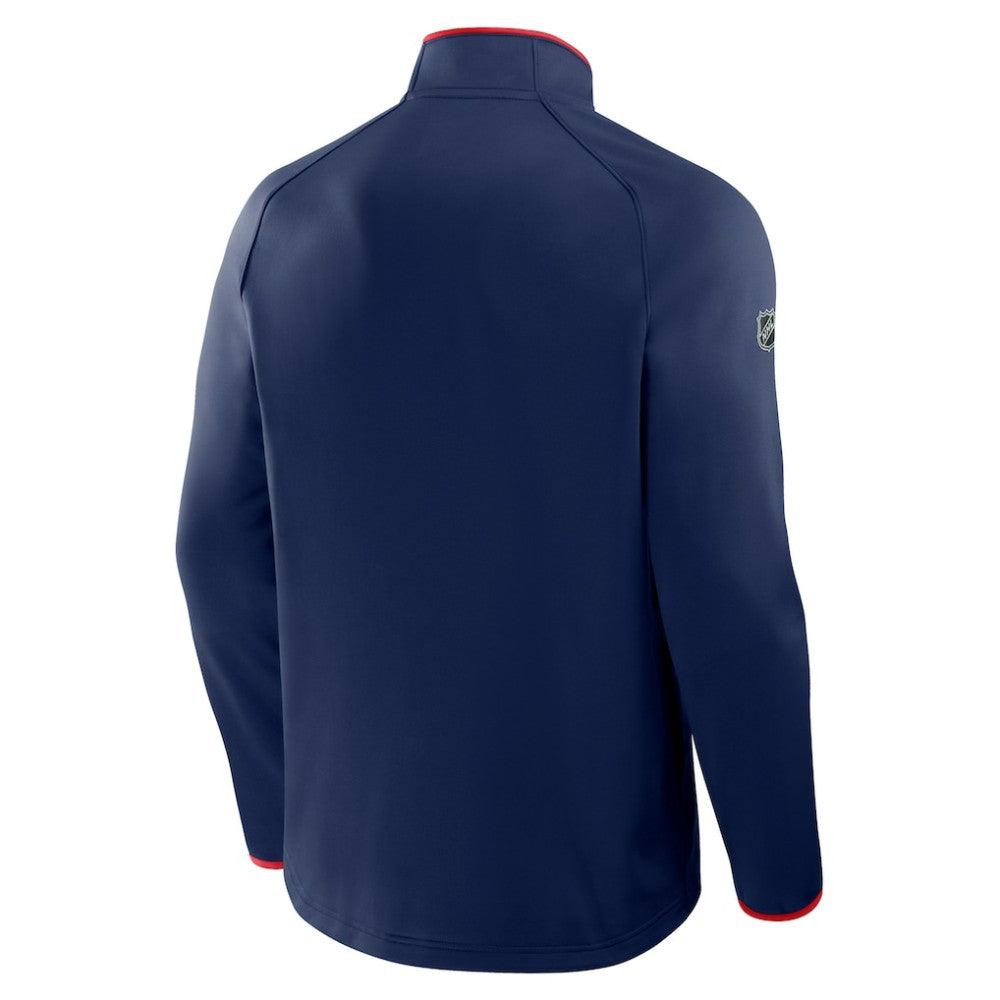New York Rangers Fanatics Authentic Pro Rink Raglan Quarter-Zip Pullover For Sale
