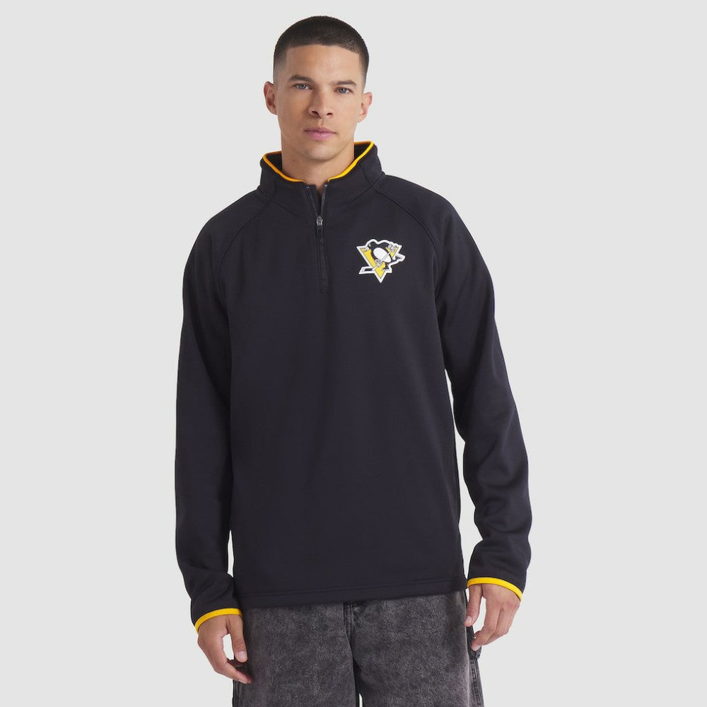 Pittsburgh Penguins Fanatics Authentic Pro Rink Raglan Quarter-Zip Pullover Sale