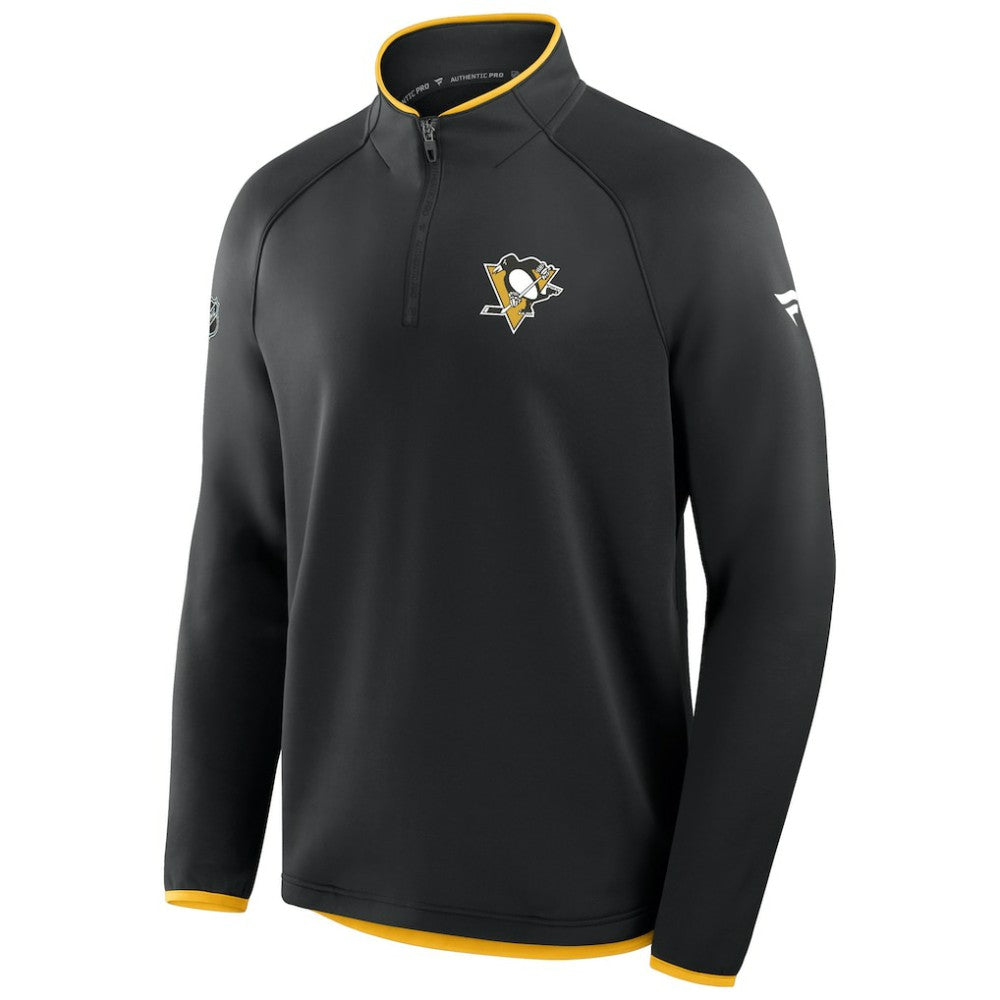 Pittsburgh Penguins Fanatics Authentic Pro Rink Raglan Quarter-Zip Pullover Sale