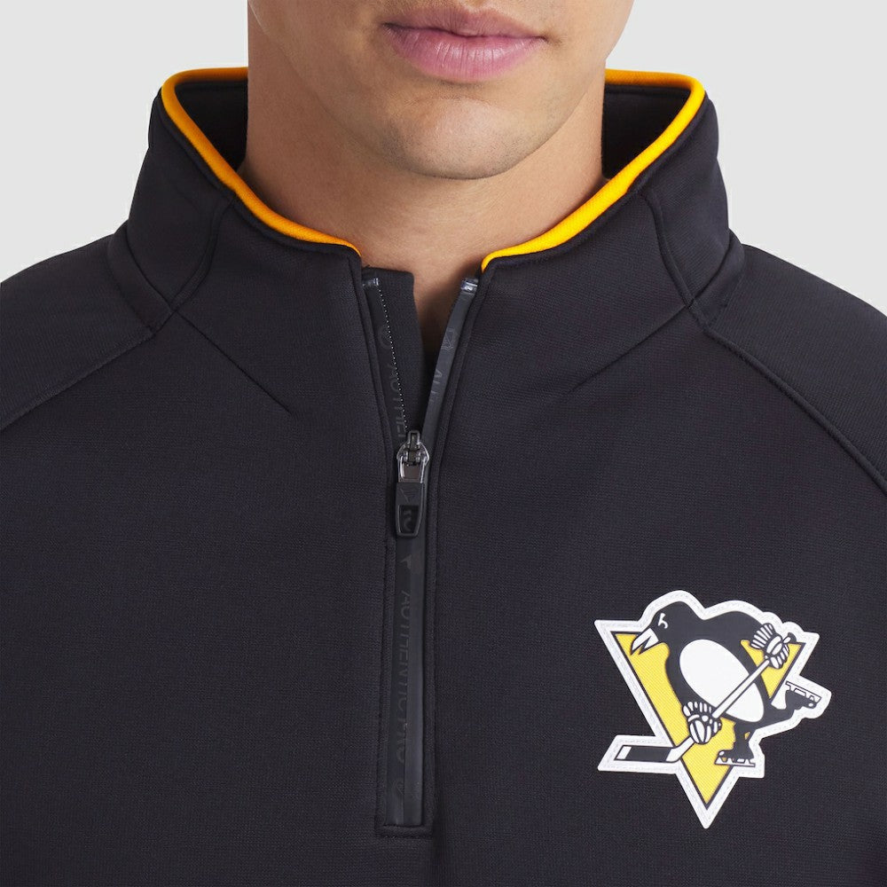 Pittsburgh Penguins Fanatics Authentic Pro Rink Raglan Quarter-Zip Pullover Sale
