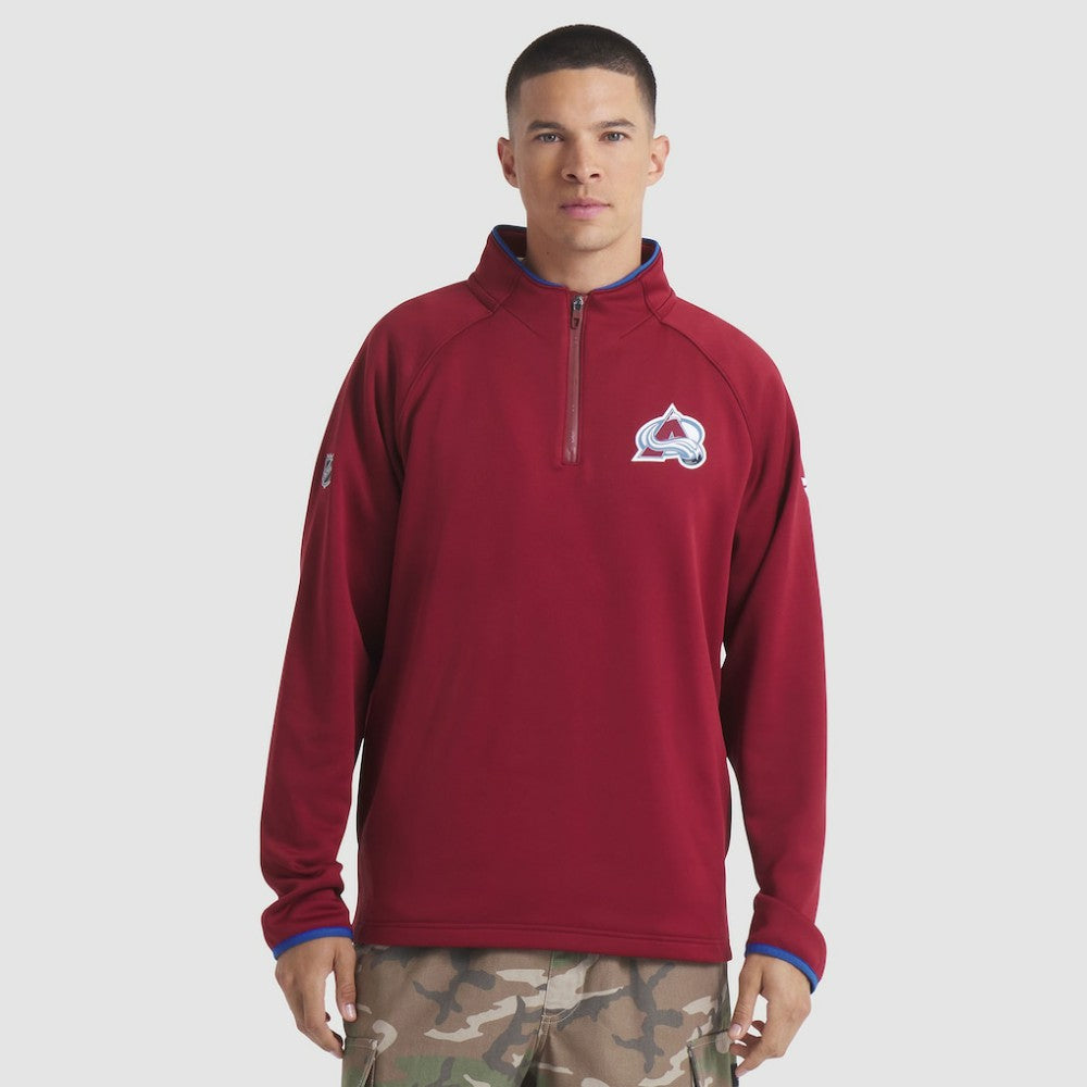 Colorado Avalanche Fanatics Authentic Pro Rink Raglan Quarter-Zip Pullover Discount
